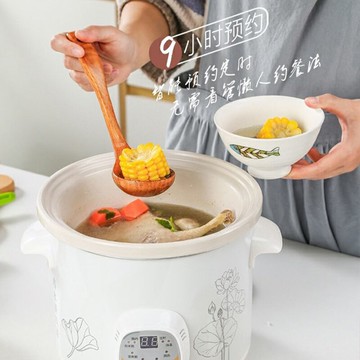香彩陶瓷電燉鍋家用迷你全自動砂鍋熬煮粥鍋煮粥神器寶寶煲湯鍋