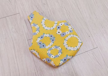 【雙杯袋】【內防潑水】黃色花花外出手提袋-雙杯飲料袋-防水提袋