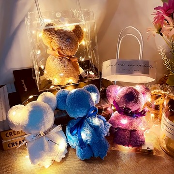 【JDUDS】【現貨快發】珊瑚絨創意毛巾小熊+暖燈 聖誕節 交換禮物 禮品 小禮物 創意禮物 婚禮小物 實用禮物