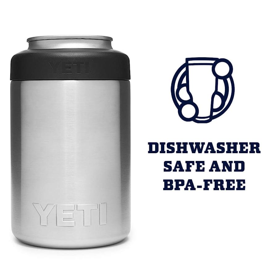 YETI RAMBLER 12 OZ. COLSTER CAN INSULATOR FOR STANDARD SIZE CANS, STAINLESS (NO CAN INSERT)