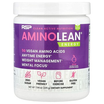 RSP Nutrition, AminoLean®，能量，巴西莓，7.94 盎司（225 克）