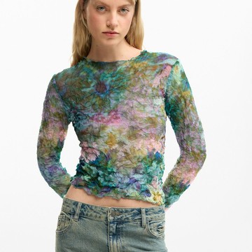 Desigual 花朵皺褶上衣