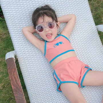 夏日游泳必備好物☀️【新款】兒瞳泳衣速乾女童分體大童游泳衣女孩可愛公主防曬泳裝