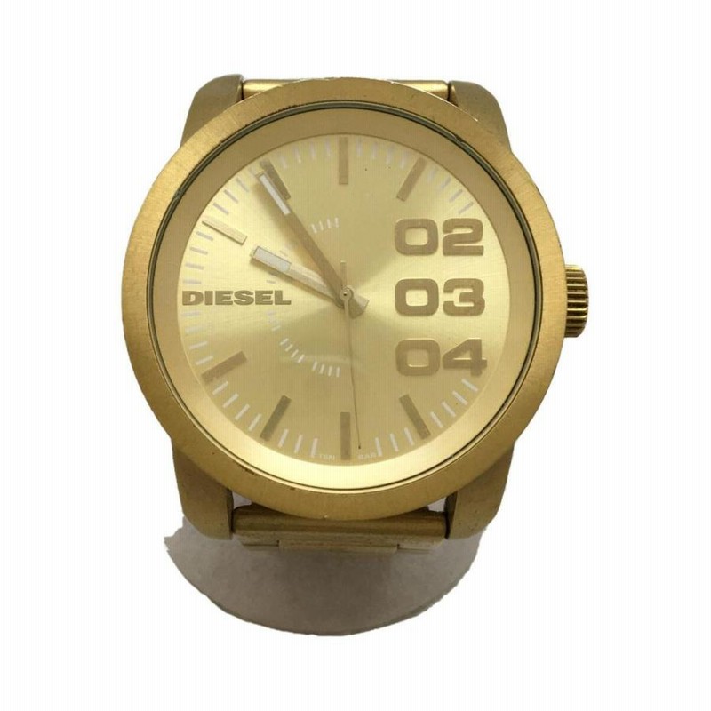 DIESEL◇クォーツ腕時計/アナログ/ステンレス/Gold Ion Plated Watch