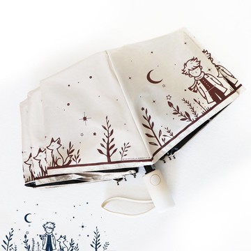 雙龍小王子輕量黑膠自動傘防曬自動開收傘雨傘(梧桐米)