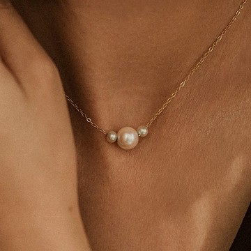 Avery's Wish_ Akoya三顆珍珠項鍊