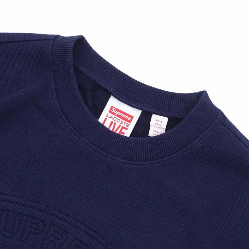 シュプリーム SUPREME x LACOSTE(ラコステ) Pique Crewneck  