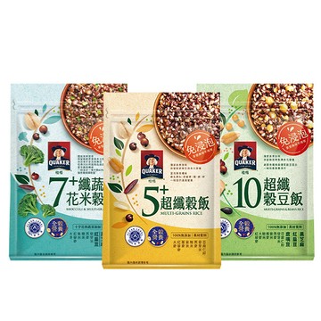 桂格 免浸泡超纖穀飯3袋綜合組 5超+7超+10超
