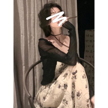 黑色針織開衫外套女早春穿搭2026新款修身短款小個子外搭長袖上衣