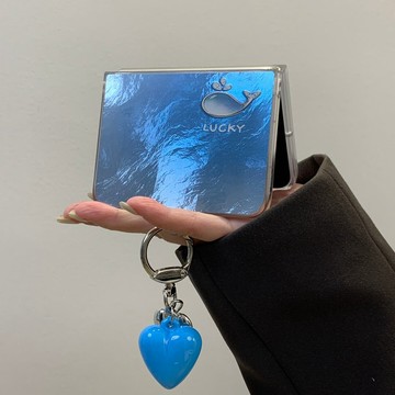 韓系冰川紋 暈染小鯨魚 三星 z flip8 flip7 flip5 flip 6 3 4 7 8 手機殼 防摔 保護套