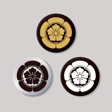 織田信長-圓形/鋁牌飾貼 SunBrother孫氏兄弟 金屬質感 防水 鋁牌 車貼