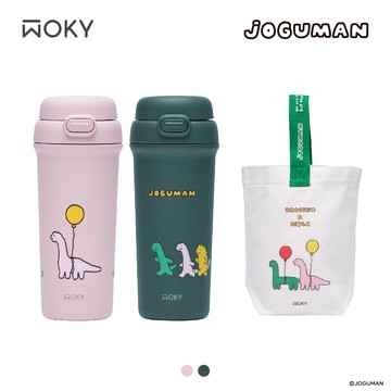 WOKY meets JOGUMAN 鈦陶瓷雙飲杯500ml-2入組贈專屬提袋