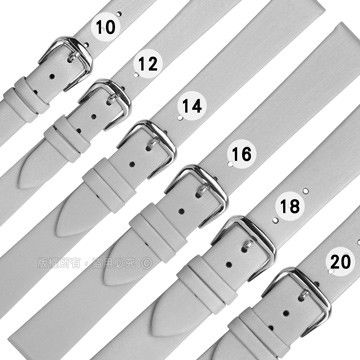 Watchband / 各品牌通用 質感別緻 百搭款 柔軟 真皮錶帶 灰色