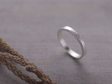 ni.kou 純銀 小沙堆紋 單戒 女戒 尾戒