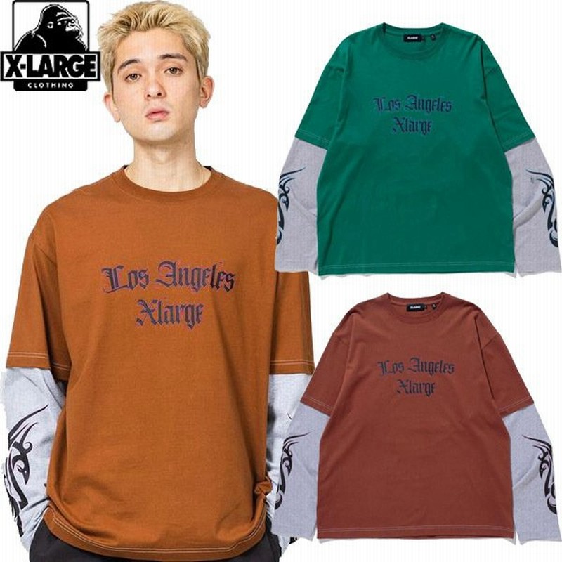 エクストララージ Xlarge Tribal Layered L S Tee トライバル レイヤード ロンｔ 長袖 重ね着 オールドイングリッシュ ロゴ メンズ ブランド ストリート 通販 Lineポイント最大get Lineショッピング