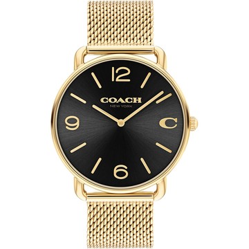 COACH 經典LOGO C 時尚腕錶/黑X金/41mm/CO14602654