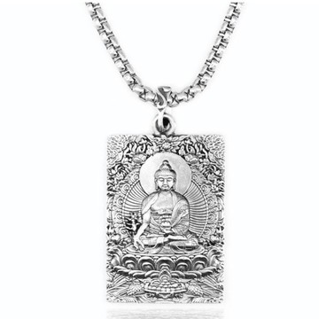 【JK銀飾】藥師琉璃光如來／925純銀-銀牌