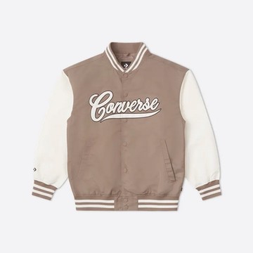 CONVERSE NON-PADDED BOMBER 舖棉外套 男女 米白棕_10026912-A05