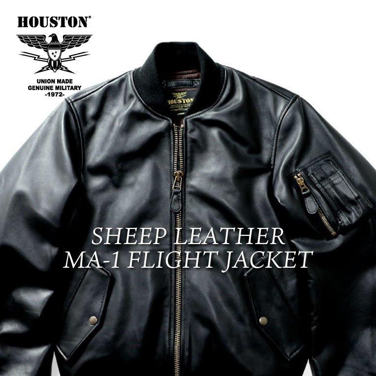 rm-7287) HOUSTON SHEEP LEATHER MA-1 8191HOUSTONヒューストン