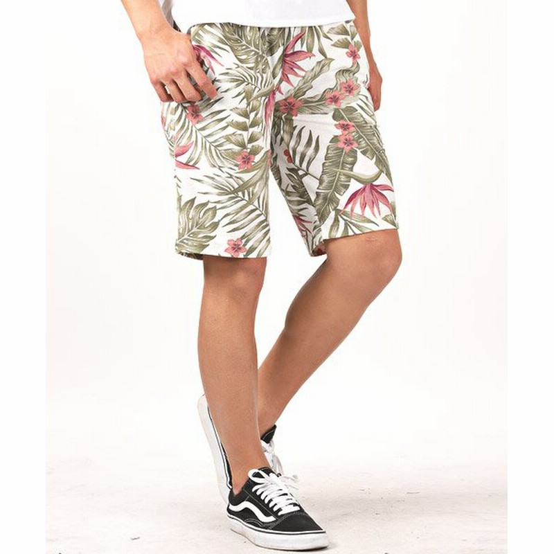 ラグスタイル ミニ裏毛ボタニカル総柄ショートパンツ ショートパンツ メンズ ボタニカル柄 花柄 Bitter ビター系 メンズ ホワイト M Luxstyle 通販 Lineポイント最大get Lineショッピング