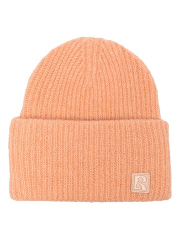 Rodebjer - ribbed-knit logo-patch beanie - women - Alpaca/Nylon/Wool - One Size - Orange