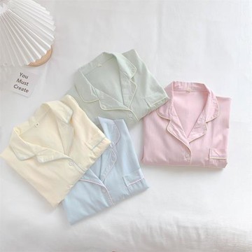 清倉撿漏 |天絲睡衣女春秋綠色高級感ins風長袖秋季女款家居服