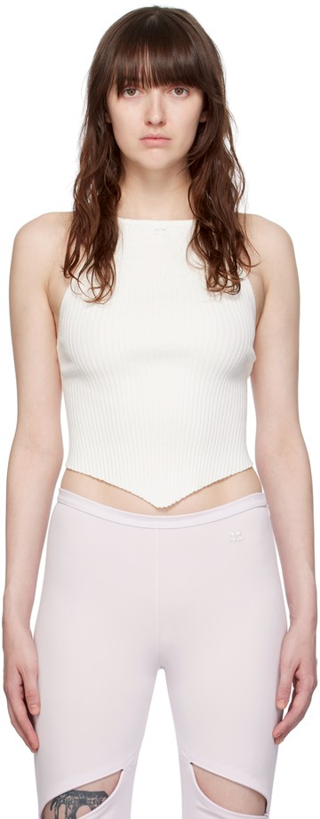Courrèges 白色 Pointy 背心