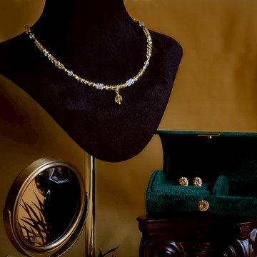 愛的榜樣｜白水晶黃水晶項鍊 N0037