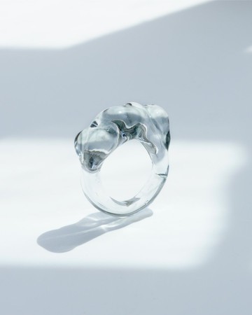 tête-à-tête  手工制雲朵玻璃介指【炭色】