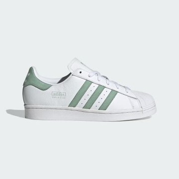 Adidas 愛迪達 Superstar [IG4541] 女 休閒鞋 貝殼鞋 舒適 白 綠
