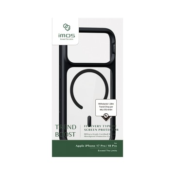 imos iPhone 18 17 系列 磁吸軍規防震保護殼(長效抗黃 耐衝擊)