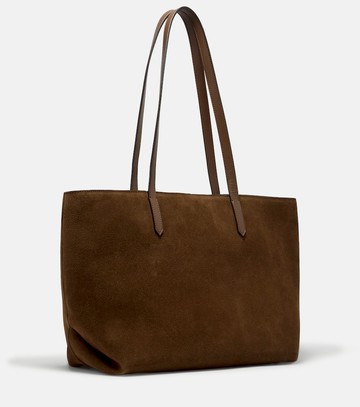 DeMellier Tokyo leather-trimmed suede tote bag