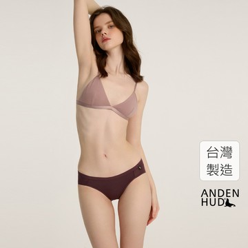 【Anden Hud】冬日盛典．低腰三角內褲(石板褐-薑餅人織標) 純棉台灣製
