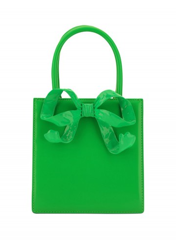 Self Portrait - Bow Mini Tote Bag - Womens - Green