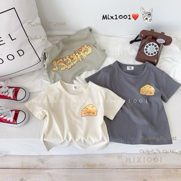 🌈✨mix1001可口的切片起司🧀印圖上衣✨兒童小起司🧀上衣