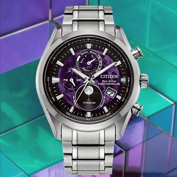 CITIZEN 星辰 GENTS 光動能 月相 鈦 電波男錶 BY1010-81Z