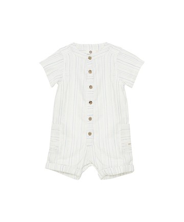 短袖連身寬褲(蛋酒白)74cm