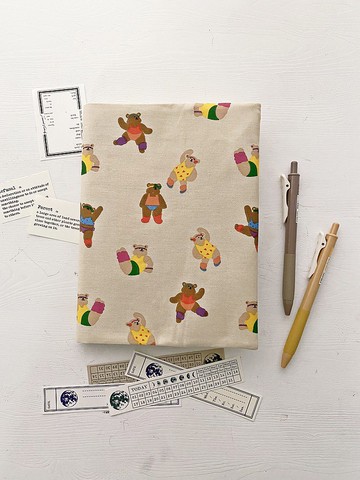 hairmo運動熊手工書衣/書套(筆記本/日記/手帳)