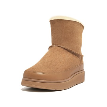 FitFlop GEN-FF 迷你雙面羊毛靴-女(沙漠棕褐色)