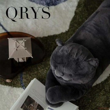 桃園出貨✨北歐藍貓長條枕抱枕女生睡覺春秋款夾腿枕頭沙發客廳靠枕牀頭靠墊