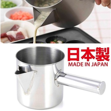asdfkitty*日本製-下村企販 不鏽鋼麵糊杯/粉漿壺-1.1L-章魚燒-紅豆餅-雞蛋糕-鬆餅都適用