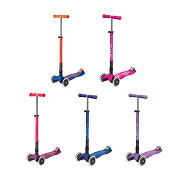 Micro 瑞士 Maxi Deluxe Foldable LED輪 折疊版兒童滑板車 - 多款可選