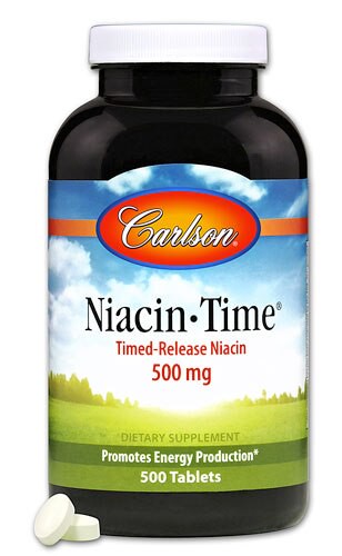 Carlson Niacin-Time 500 mg - 500 Tablets