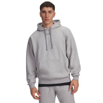 【UNDER ARMOUR】UA 男 Rival Fleece OS 長袖帽T_6003952-011