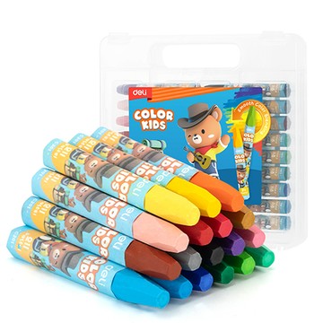 得力Deli COLOR KIDS蠟筆/EC20114/18色/盒裝