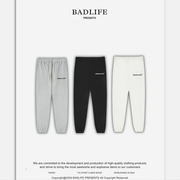 BADLIFE 休閒長褲 縮口褲 休閒褲 運動褲 男生長褲 刷毛 美式潮牌男式運動褲 束腳褲男