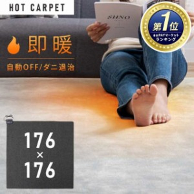 ホットカーペット 2畳 本体 176×176cm TEKNOS 電気カーペット 正方形