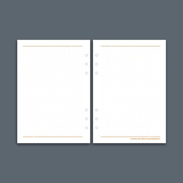 【精油香氛筆記本】六孔活頁款-補充內頁-點點