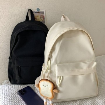 Bag House👜 【1284人好評】日係純色少女書包ins風韓版簡約百搭初高中學生小清新雙肩背包後背包 書包