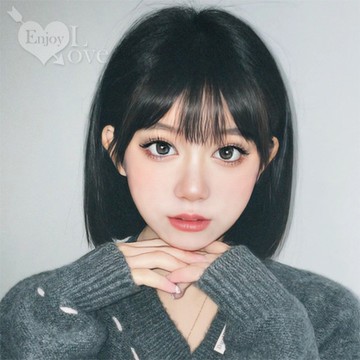 假髮 搭配專區 成人or裝扮假髮 ‧ 空氣瀏海逆齡一刀切短直髮 / 黑色